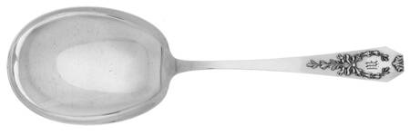 Madam Jumel (Sterling, 1908, Monograms) Large Solid Berry/Casserole Spoon by Whiting Manf Co