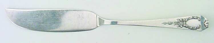 Madam Jumel (Sterling, 1908, Monograms) Large Flat Handle Master Butter Knife