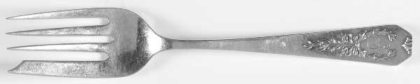Madam Jumel (Sterling, 1908, Monograms) Individual Solid Fish Fork by Whiting Manf Co