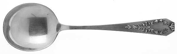 Madam Jumel (Sterling, 1908, Monograms) Round Bowl Soup Spoon (Gumbo)