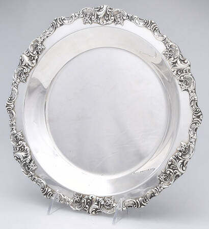Grande Baroque (Sterling, Hollowware, 1 Hallmark) 12" Round Party Tray