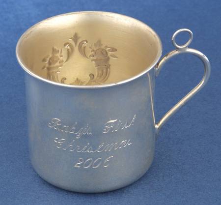 Grande Baroque (Sterling, Hollowware, 1 Hallmark) Baby Cup Ornament