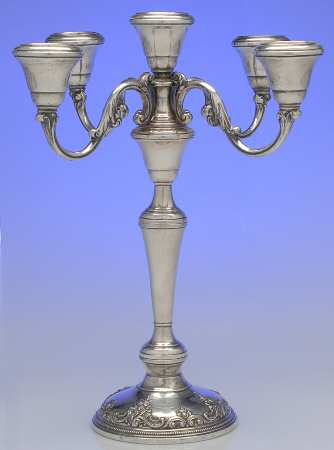 Grande Baroque (Sterling, Hollowware, 1 Hallmark) Weighted 5 Light Candelabra