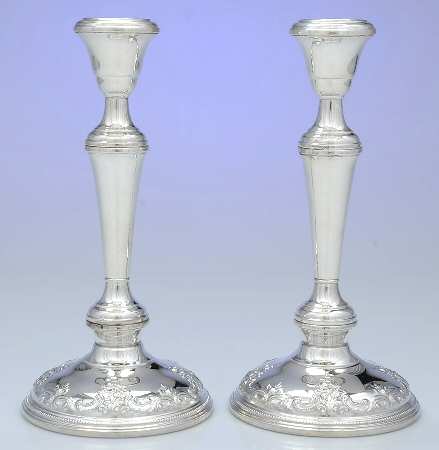 Grande Baroque (Sterling, Hollowware, 1 Hallmark) Pair of 9" Weighted Candlesticks