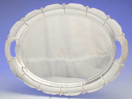 Lotus (Sterling, Hollowware) Large Waiter Tray
