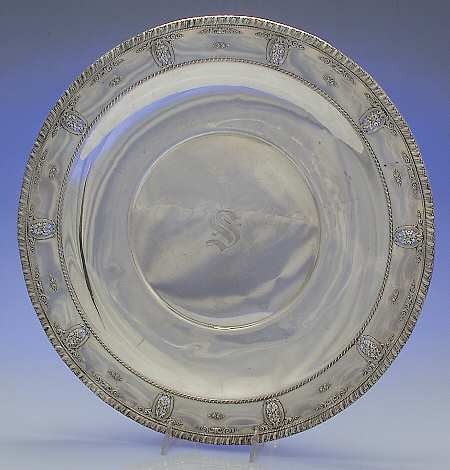 Rose Point (Sterling, Hollowware) Large Round Sterling Tray