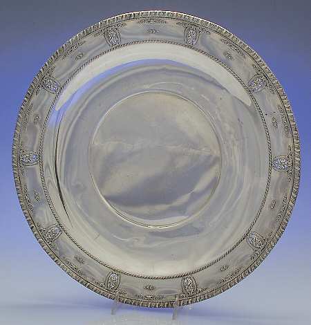 Rose Point (Sterling, Hollowware) Large Round Sterling Tray