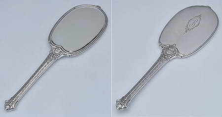 Sir Christopher (Strl, Hlwr, 4800-1, Hand Chased) Mirror with Handle