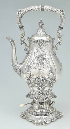 Sir Christopher (Strl, Hlwr, 4800-1, Hand Chased) Kettle, Stand & Burner