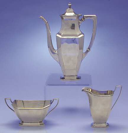 Somerset-Plain (Sterling, Hollowware) 3 Piece Demi Set