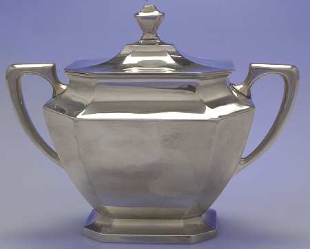 Somerset-Plain (Sterling, Hollowware) Sugar Bowl & Lid