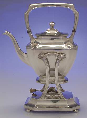 Somerset-Plain (Sterling, Hollowware) Kettle, Stand & Burner