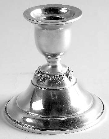 Stradivari (Sterling, Hollowware, Design on Top) Weighted Candleholder