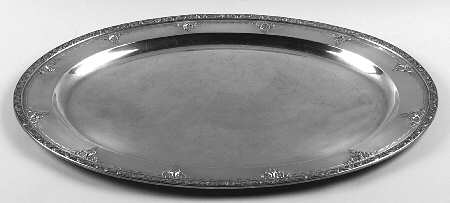 Meadow Rose (Sterling, Hollowware Only) Large Sterling Meat Plate No Well