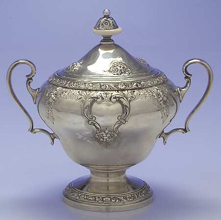 Meadow Rose (Sterling, Hollowware Only) Sugar Bowl & Lid