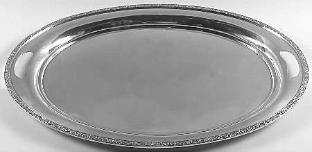 Meadow Rose (Sterling, Hollowware Only) Large Waiter Tray