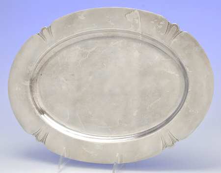 Iris (Silverplate, Hollowware) Small Plated Meat Platter No Well