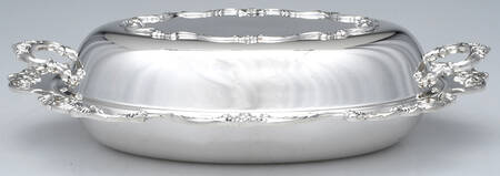 Royal Rose (Silverplate, Hollowware) Medium Silverplate Oval Vegetable Bowl