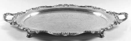 Royal Rose (Silverplate, Hollowware) Medium Footed Waiter Tray