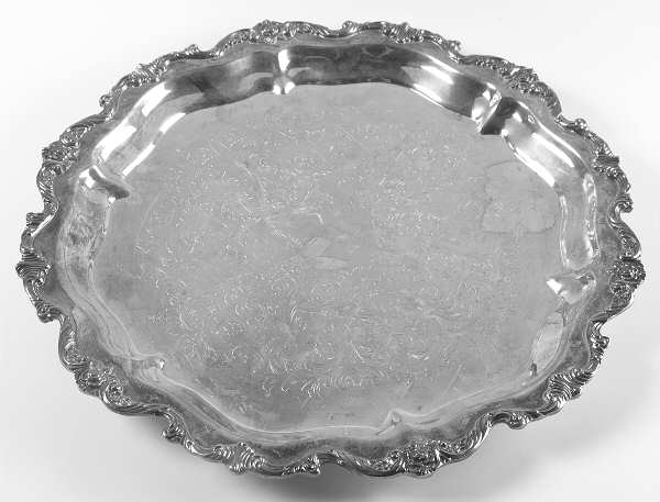 Royal Rose (Silverplate, Hollowware) Medium Plated Footed Round Tray