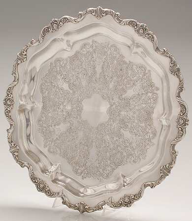 Royal Rose (Silverplate, Hollowware) Small Round Silverplate Tray