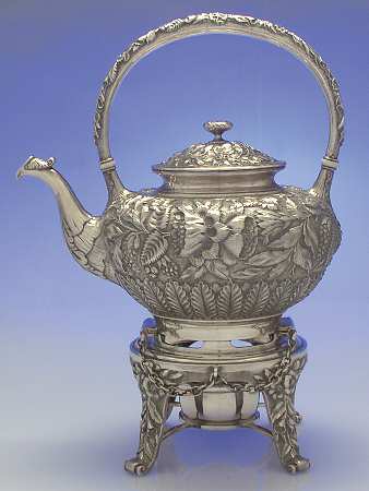 412D (Sterling, Hollowware) Kettle, Stand & Burner