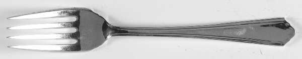 John Alden (Sterling, 1911, Monograms) Large Individual Solid Fish Fork