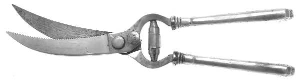 Carmel (Sterling, 1912, Monograms) Poultry Shears with Stainless Blades