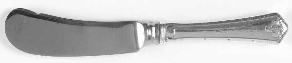 Carmel (Sterling, 1912, Monograms) Baby Knife with Stainless Blade by Wallace Silver