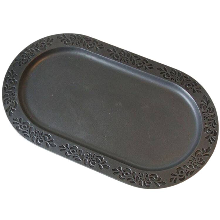 Folk Art (Armetale, Hollowware) 18" Oval Tray