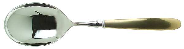 Montana Gold (Gold Frosted Handle) Solid Serving Spoon