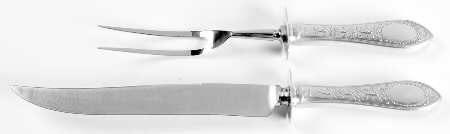 Adam (Sterling, 1907) Large 2-Piece Roast Carving Set w/Stainless Blade