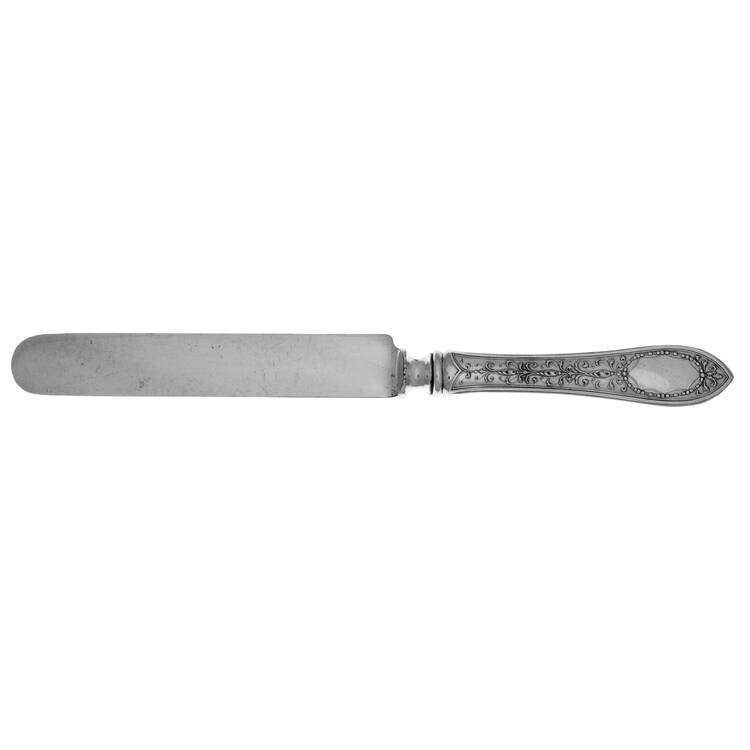 Adam (Sterling, 1907, Monograms) Blunt Hollow Knife with Bolster by Whiting Manf Co