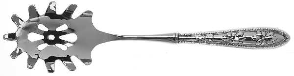Poinsettia (Sterling) Pasta Server with Stainless Bowl