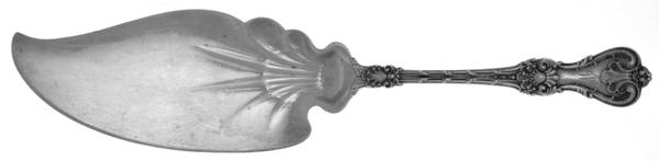 King Edward (Sterling, 1901, Monograms) Small Solid Fish Serving Knife