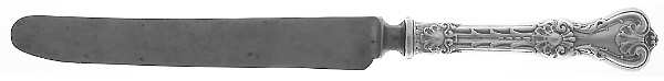 King Edward (Sterling, 1901, Monograms) Old French Hollow Knife with Bolster