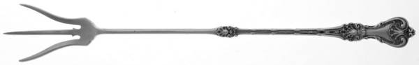 King Edward (Sterling, 1901, Monograms) Large Lettuce Serving Fork