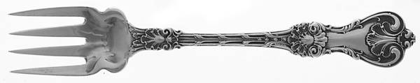 King Edward (Sterling, 1901, Monograms) Large Ramekin Fork