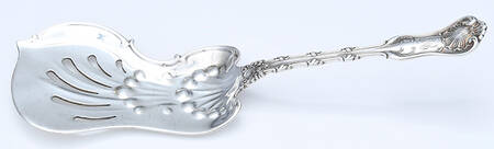 Imperial Queen (Sterling, 1893, Monograms) Pierced Fried Oyster Server