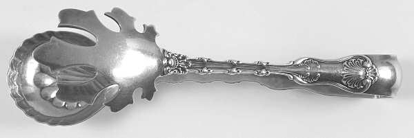 Imperial Queen (Sterling, 1893, Monograms) Small Ice Serving Tongs