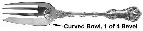 Imperial Queen (Sterling, 1893, Monograms) Individual Salad Fork