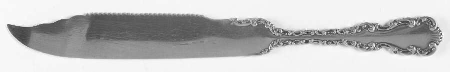 Louis XV (Sterling, 1891, Monograms) Cake Saw Solid Piece