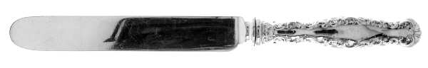 Louis XV (Sterling, 1891, Monograms) Dessert/Tea Knife with Silverplate Blade