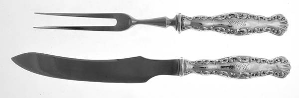 Louis XV (Sterling, 1891) Stainless Blade, Game 2-Piece Carving Set