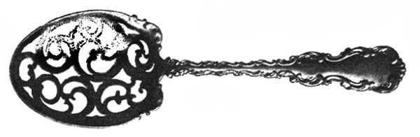 Louis XV (Sterling, 1891) Pierced Nut Serving Spoon