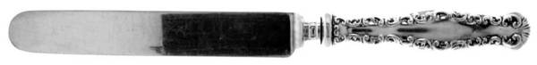 Louis XV (Sterling, 1891, Monograms) Blunt Hollow Knife with Bolster
