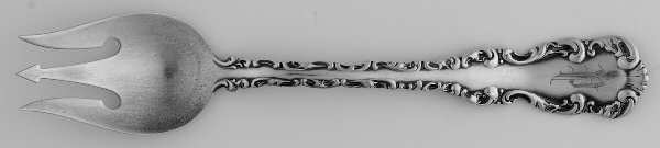 Louis XV (Sterling, 1891, Monograms) Large Individual Terrapin Fork