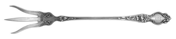 Violet (Sterling, 1904, Monograms) Large Lettuce Serving Fork