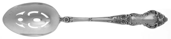 Meadow Rose (Sterling, 1907, No Monos) Pierced Tablespoon (Serving Spoon)