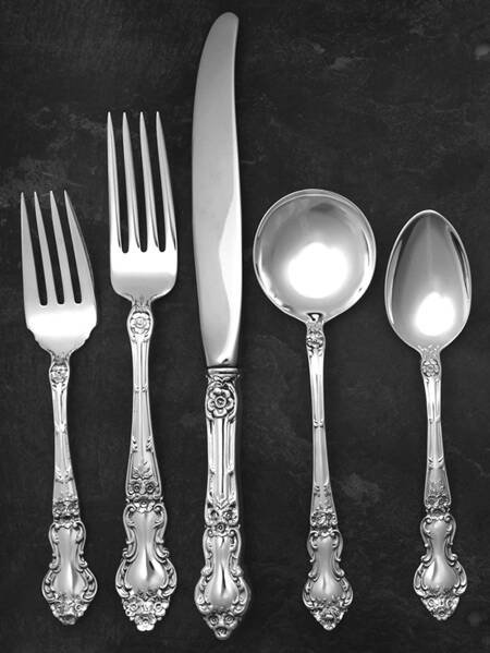 Meadow Rose (Sterling, 1907, No Monos) 40  Piece Estate Set